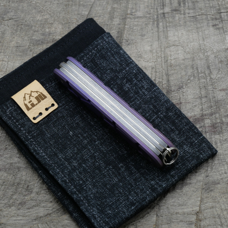 Li.JU MOD - TITAN - VORONOI - anodisiert stonewashed - PIONEER-X - Titan Grade 5  (Ti 6AI 4V)  - 93mm